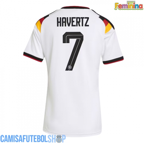 Camisa de time de futebol Alemanha Kai Havertz #7 Replicas 1º Equipamento Feminina Mundo 2026 Manga Curta